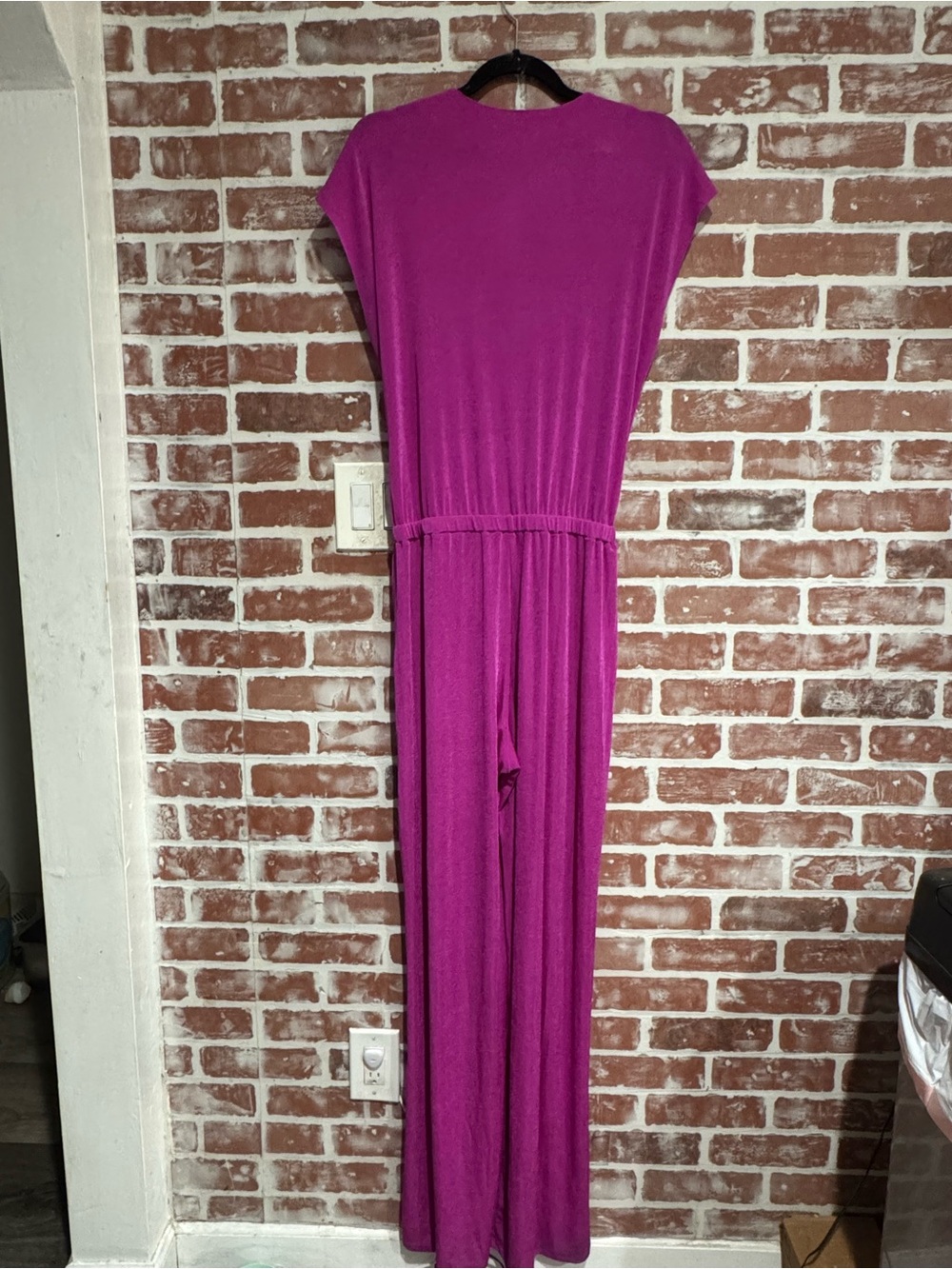 NWT Ripley Rader Classic Jumpsuit Fuchsia Pink Wide Leg Pockets Size 4 Large - Picture 3 of 7